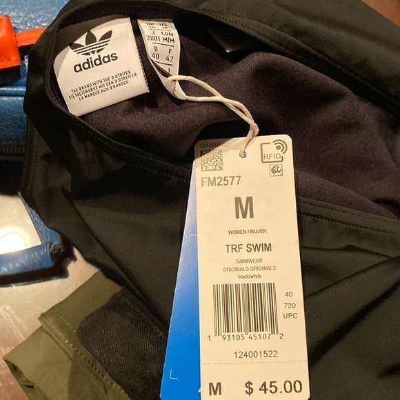 ADIDAS OriginalsTrefoil Swimsuit /body suit/ one piece Size Medium - Picture 6 of 9